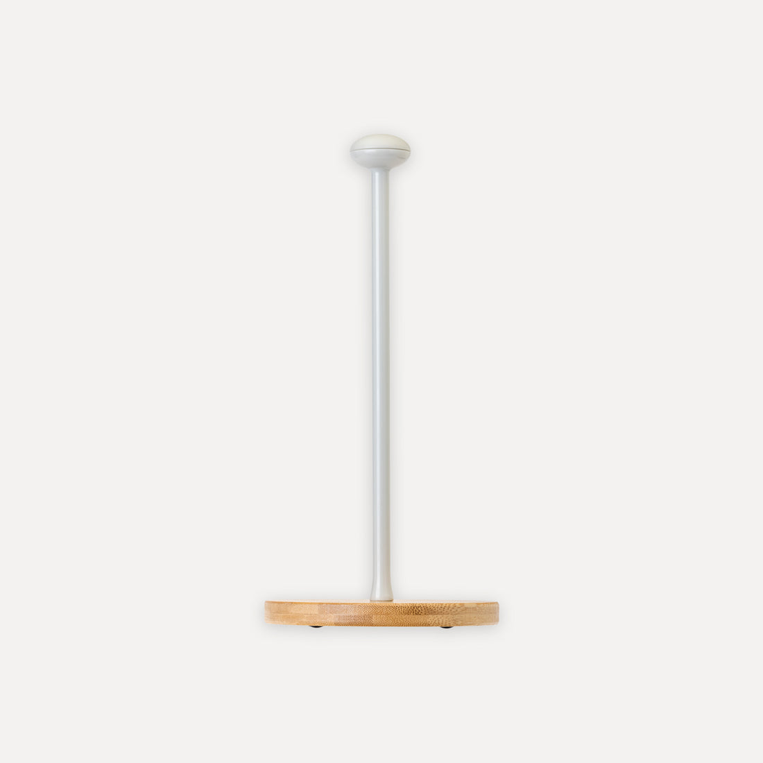 Porte-rouleau de cuisine avec base en bambou